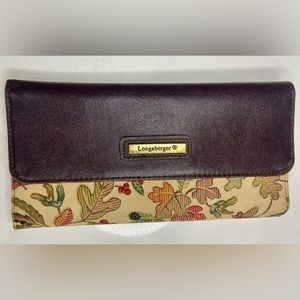 Longaberger Tri Fold Wallet.